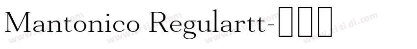Mantonico Regulartt字体转换